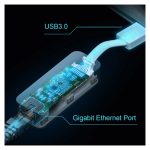 Imagen del TP-Link UE300, un adaptador y tarjeta de red Ethernet con velocidad de hasta 1000 Mbit/s. SKU: UE300