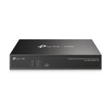 TP-Link VIGI NVR1004H-4P, grabador de vídeo en red con 4 puertos PoE de color negro, SKU VIGI NVR1004H-4P