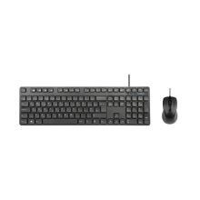 Teclado universal Targus modelo AKM622FR en diseño AZERTY con ratón incluido y conexión USB, color negro
