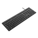 Teclado universal Targus modelo AKM622FR en diseño AZERTY con ratón incluido y conexión USB, color negro