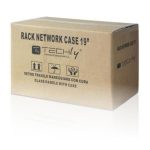 Techly I-CASE EL-1006B45 armario rack 6U para montaje en pared negro, ideal para organización de equipos de red