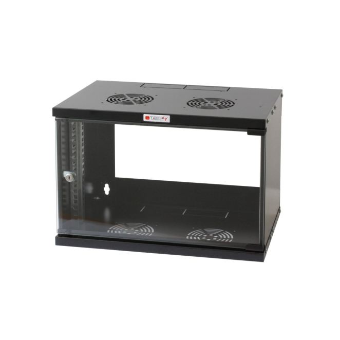 Techly armario rack 6U para montaje en pared negro Techly I-CASE EL-1006B45 armario rack 6U para montaje en pared negro, ideal para organización de equipos de red
