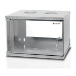 Techly armario rack 6U de pared color gris, modelo I-CASE EL-1006G32, diseñado para montaje en pared
