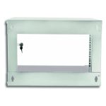 Techly armario rack 6U de pared color gris, modelo I-CASE EL-1006G32, diseñado para montaje en pared
