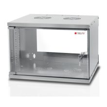 Techly I-CASE EL-1009G32 armario rack 9U de color gris diseñado para montaje en pared con un resistente bastidor