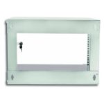 Techly I-CASE EL-1009G45, armario rack 9U de pared en color gris, perfecto para organizar equipos de red y telecomunicaciones