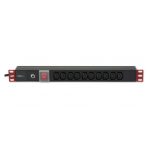 Unidad de distribución de energía Techly I-CASE STRIP-10C de 10 salidas AC en 1U, color negro. SKU I-CASE STRIP-10C