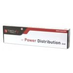 Techly I-CASE STRIP-61UDIT regleta eléctrica negra para bastidor, con protección de sobretensión y múltiples enchufes