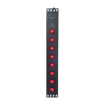 Techly I-CASE STRIP-815I, unidad de distribución de energía (PDU) con 8 salidas AC en color negro, tamaño 1.5U