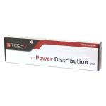 Unidad de distribución de energía Techly I-CASE STRIP-81UD con 8 salidas AC en diseño 1U, negro y rojo