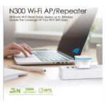 Techly I-WL-REPEATER7 repetidor de red blanco con velocidad de 10 y 100 Mbit/s