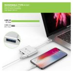 Techly IADAP USB31-HDMIPTY, base para portátil alámbrico con replicador de puertos, USB 3.2 Gen 1 Type-C en color plata