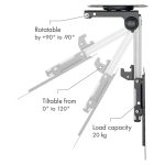 Techly ICA-CPLB 222 soporte para TV de hasta 94 cm en color negro y plata, SKU ICA-CPLB 222