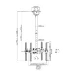 Soporte para pantalla de señalización Techly ICA-CPLB 944D, 55 pulgadas, negro, ajuste de altura, SKU ICA-CPLB 944D