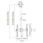 Soporte Techly para pantalla de señalización de 55 pulgadas en color negro, modelo ICA-CPLB 944S