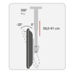 Soporte Techly para pantalla de señalización de 55 pulgadas en color negro, modelo ICA-CPLB 944S