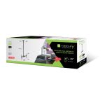 Vista del soporte para pantalla de señalización Techly de 70 pulgadas en color negro, SKU ICA-CPLB 946L