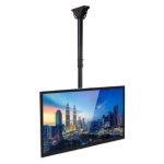 Vista del soporte para pantalla de señalización Techly de 70 pulgadas en color negro, SKU ICA-CPLB 946L