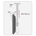 Vista del soporte para pantalla de señalización Techly de 70 pulgadas en color negro, SKU ICA-CPLB 946L