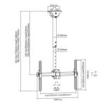 Techly ICA-CPLB 946S soporte para pantalla de señalización de 177,8 cm (70 pulgadas) en negro, SKU ICA-CPLB 946S
