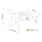 Techly ICALCD100BK escritorio negro con diseño ergonómico y ajuste de altura. SKU ICA-LCD 100BK