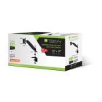 Soporte para monitor Techly ICA-LCD 111-BK en color negro, apto para pantallas de hasta 27 pulgadas, para instalación en escritorio del hogar u oficina