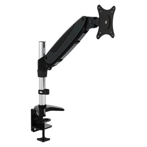 Soporte para monitor Techly ICA-LCD 111-BK en color negro, apto para pantallas de hasta 27 pulgadas, para instalación en escritorio del hogar u oficina