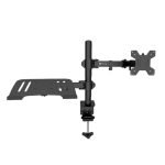 Vista del soporte para monitor marca Techly, modelo ICA-LCD 174NB, compatible con monitores de hasta 32 pulgadas, en color negro