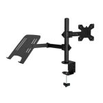 Vista del soporte para monitor marca Techly, modelo ICA-LCD 174NB, compatible con monitores de hasta 32 pulgadas, en color negro