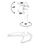 Soporte para monitor Techly ICA-LCD 2500, compatible con pantallas de 27 pulgadas, color negro. SKU ICA-LCD 2500