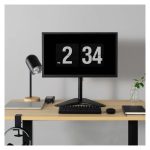 Soporte para monitor Techly ICA-LCD 2500, compatible con pantallas de 27 pulgadas, color negro. SKU ICA-LCD 2500