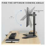 Soporte para monitor Techly ICA-LCD 2500, compatible con pantallas de 27 pulgadas, color negro. SKU ICA-LCD 2500