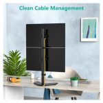 Imagen del soporte para monitor Techly ICA-LCD 2520V, compatible con monitores de 27 pulgadas, color negro