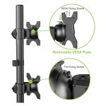 Imagen del soporte para monitor Techly ICA-LCD 2520V, compatible con monitores de 27 pulgadas, color negro