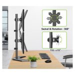 Imagen del soporte para monitor Techly ICA-LCD 2520V, compatible con monitores de 27 pulgadas, color negro