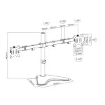 Soporte para monitor Techly ICA-LCD 2524 para pantallas de 32 pulgadas, montable en escritorio y de color negro