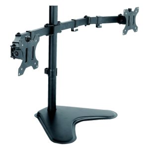 Soporte para monitor Techly ICA-LCD 2524 para pantallas de 32 pulgadas, montable en escritorio y de color negro