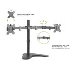 Soporte para monitor Techly ICA-LCD 2524 para pantallas de 32 pulgadas, montable en escritorio y de color negro