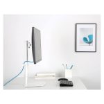 Soporte para monitor Techly ICA-LCD 260, escritorio blanco, para pantallas de hasta 27 pulgadas.