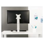 Soporte para monitor Techly ICA-LCD 260, escritorio blanco, para pantallas de hasta 27 pulgadas.