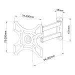 Soporte para TV Techly ICA-LCD 2923B de 94 cm en color negro, SKU ICA-LCD 2923B