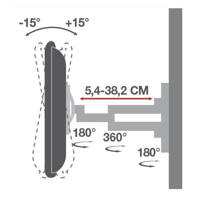 Techly ICA-LCD 2923B soporte para TV 94 cm (37″) Negro 3 Soporte Techly ICA-LCD 2923B en distintos contextos de uso