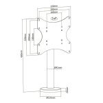 Techly soporte de escritorio para monitor de hasta 43 pulgadas, modelo ICA-LCD 316S, en color negro, ajustable y robusto.