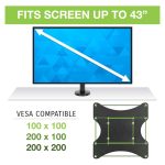 Techly soporte de escritorio para monitor de hasta 43 pulgadas, modelo ICA-LCD 316S, en color negro, ajustable y robusto.