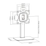 Soporte para monitor Techly ICA-LCD 323S de escritorio, negro, adecuado para pantallas de hasta 43 pulgadas, SKU ICA-LCD 323S