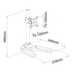 Techly ICA-LCD 3500 soporte para monitor de 27 pulgadas para escritorio en color negro