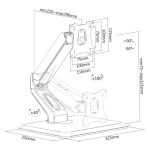 Soporte de escritorio negro Techly ICA-LCD 35TS para monitor de 32 pulgadas, SKU ICA-LCD 35TS