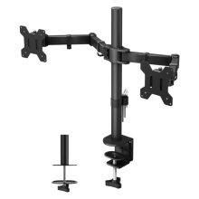 Soporte para monitor Techly ICA-LCD 382-D de 27 pulgadas, de escritorio, color negro. SKU: ICA-LCD 382-D