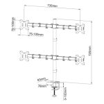 Techly soporte para monitor de escritorio de 27 pulgadas, color negro, SKU ICA-LCD 382-Q