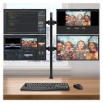 Techly soporte para monitor de escritorio de 27 pulgadas, color negro, SKU ICA-LCD 382-Q